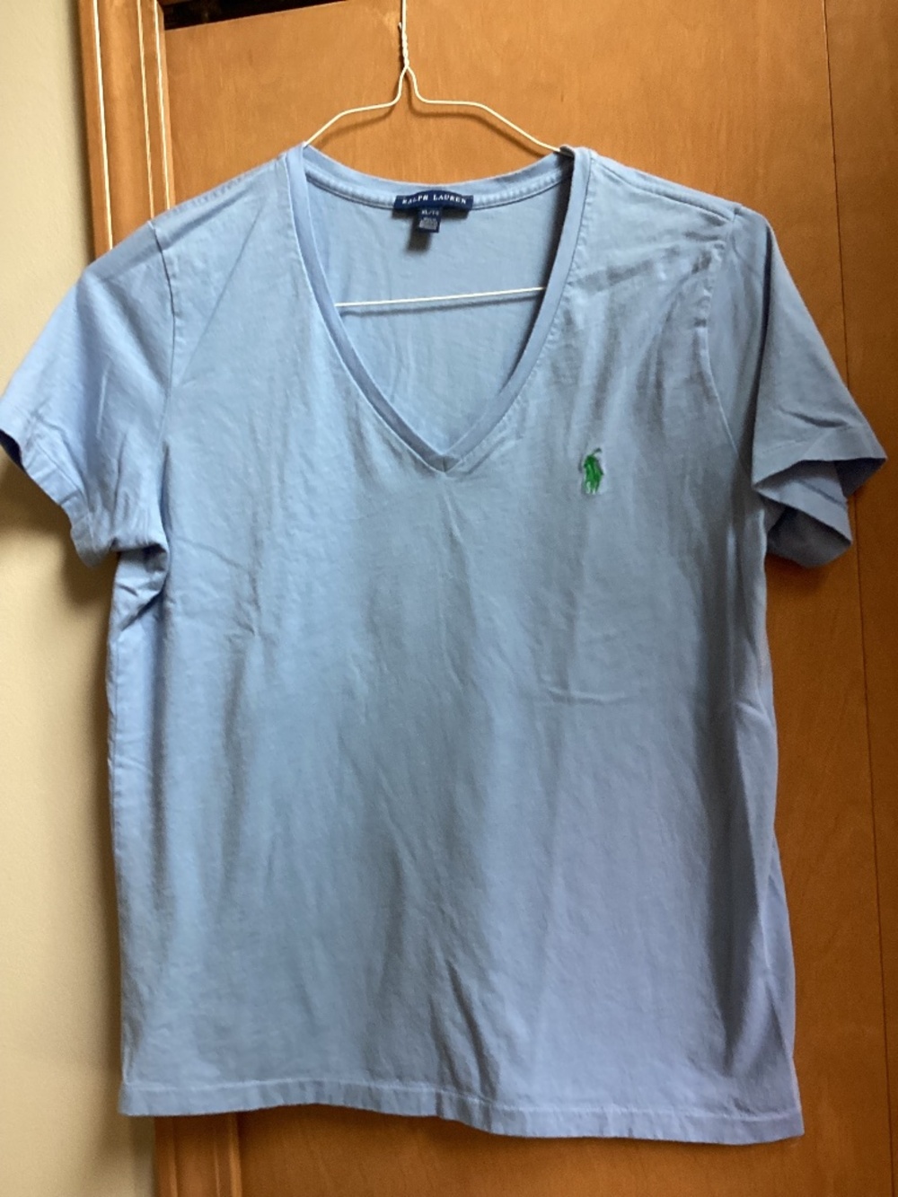 Ralph Lauren XL Womens Baby Blue V-neck t-shirt